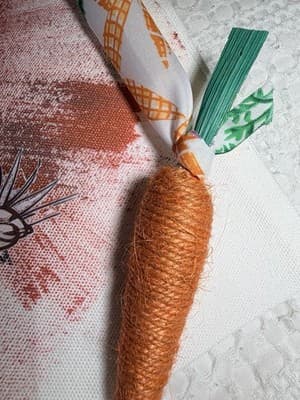 Easter Bunny Carrot Canvas Tote Custom Design Embellish OOAK Basket Bag NEW - Thumbnail 6