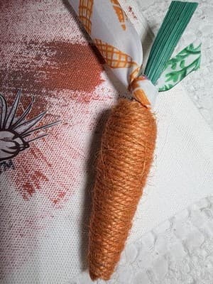 Easter Bunny Carrot Canvas Tote Custom Design Embellish OOAK Basket Bag NEW - Thumbnail 7