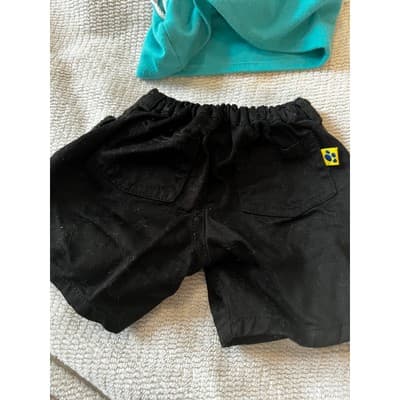 Build A Bear Tiny Tees Blue Tank Top Black Shorts Bear Clothing Set Size #G - Thumbnail 4