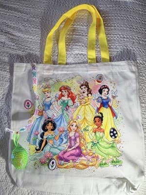 Disney Princess Canvas Easter Tote Custom Design Embellished OOAK Basket Bag NEW - Thumbnail 7