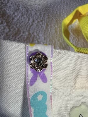 Disney Princess Canvas Easter Tote Custom Design Embellished OOAK Basket Bag NEW - Thumbnail 6