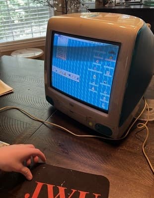 Vintage 1st Ed Apple iMac G3 Bondi Blue Mac PC Mouse Drive Complete Box WORKS - Thumbnail 11