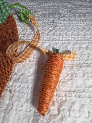 Easter Carrot Burlap Drawstring Small Custom Design Basket Gift Bag Decor #A - Thumbnail 3