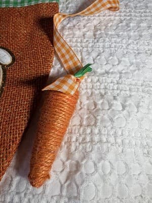 Easter Carrot Burlap Drawstring Small Custom Design Basket Gift Bag Decor #C - Thumbnail 4