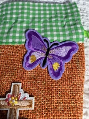 Easter Carrot Cross Burlap Drawstring Small Custom Design Basket Gift Bag #F - Thumbnail 3