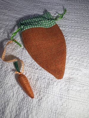 Easter Carrot Burlap Drawstring Small Custom Design Basket Gift Bag Decor #B - Thumbnail 5