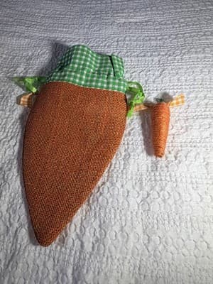Easter Carrot Burlap Drawstring Small Custom Design Basket Gift Bag Decor #A - Thumbnail 5