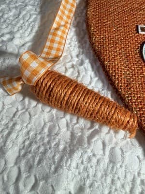 Easter Carrot Cross Burlap Drawstring Small Custom Design Basket Gift Bag #F - Thumbnail 5