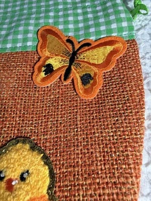 Easter Carrot Burlap Drawstring Small Custom Design Basket Gift Bag Decor #D - Thumbnail 3