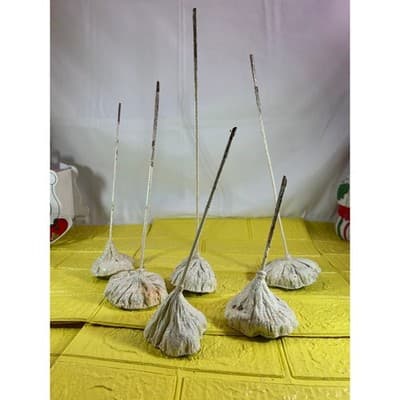 Vintage Lotus Seed Pod Floral Picks Christmas Holiday White Silver Set - Thumbnail 5