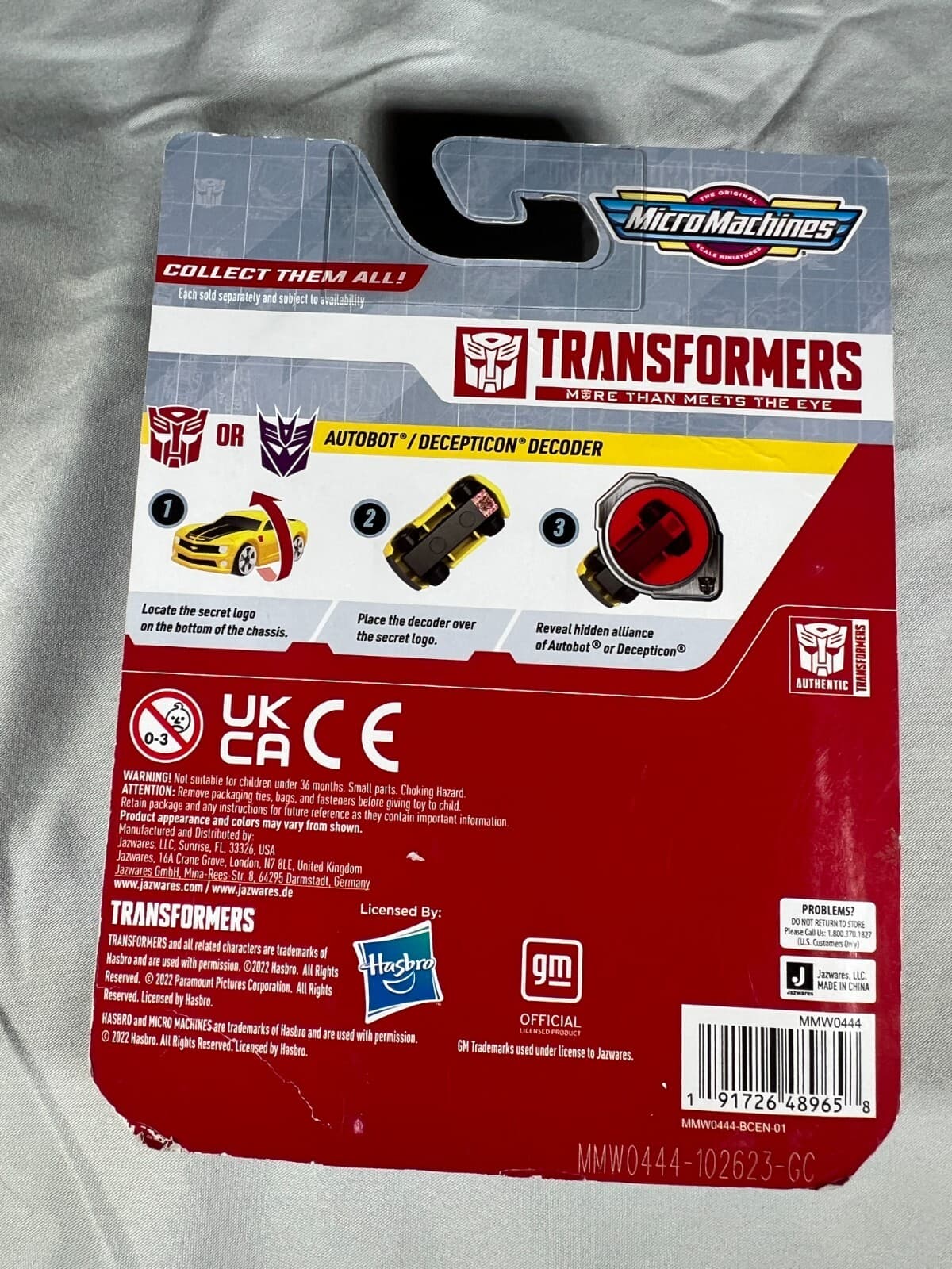 Micro Machines Series 1 Transformers 2 Pack Elita-one #0017 Sideswipe #0013 NIB - Thumbnail 2