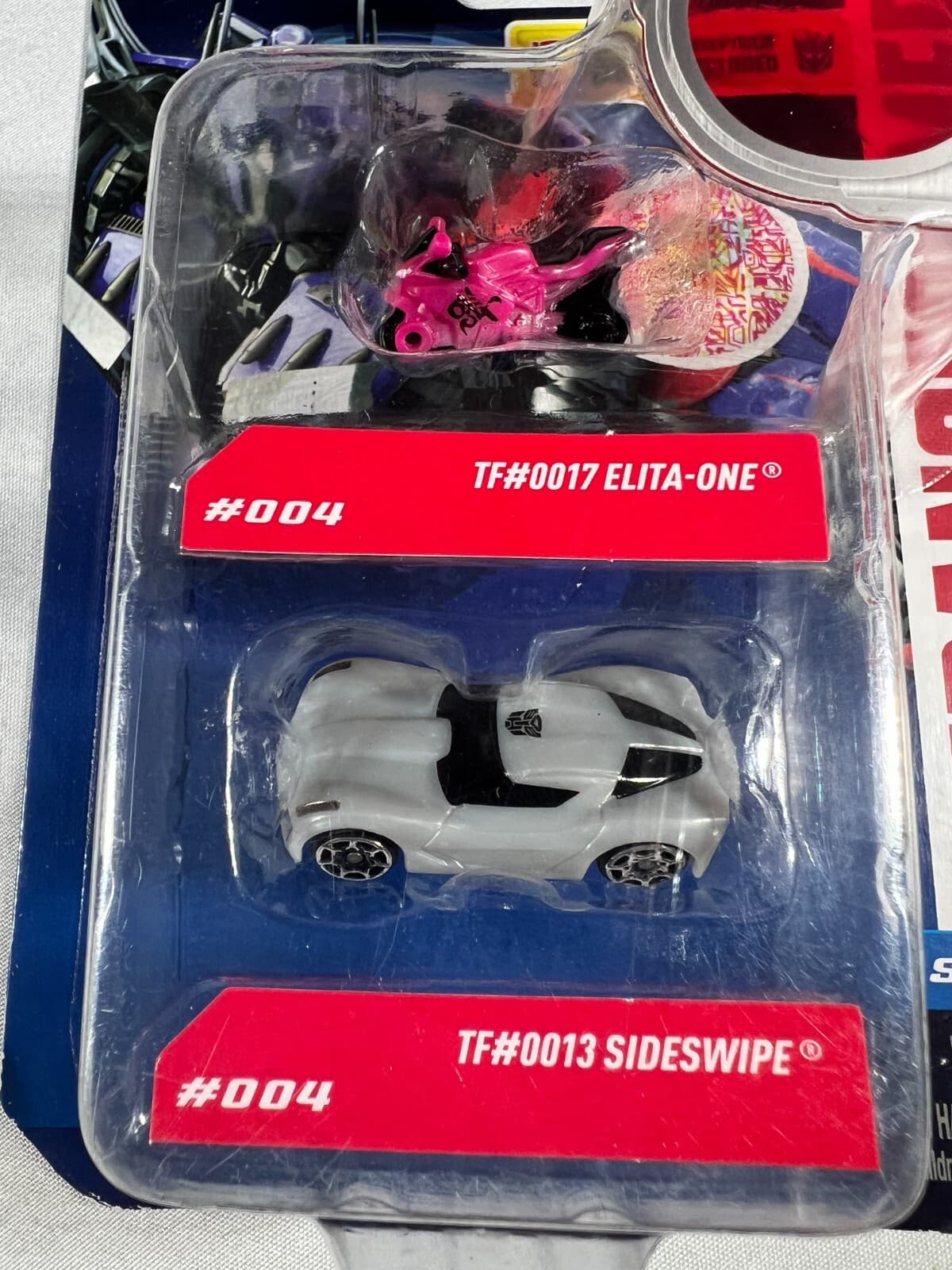 Micro Machines Series 1 Transformers 2 Pack Elita-one #0017 Sideswipe #0013 NIB - Thumbnail 3