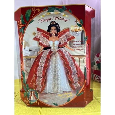 Vintage Mattel Barbie 1997 Happy Holidays Hallmark Christmas Edition IOB - Thumbnail 8
