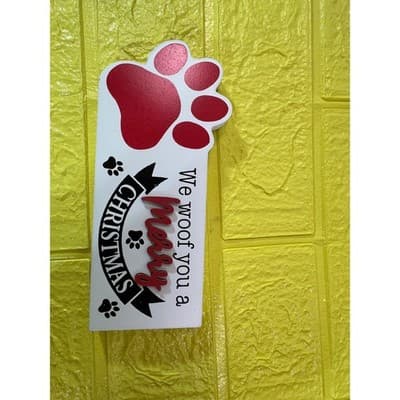 Christmas Themed Pet Plaque Paw Pet Animal - Thumbnail 3