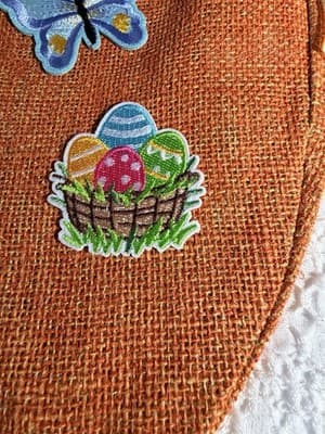 Easter Carrot Burlap Drawstring Small Custom Design Basket Gift Bag Decor #E - Thumbnail 2