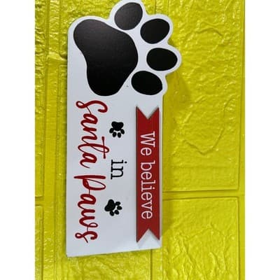 Christmas Themed Pet Plaque Paw Pet Animal - Thumbnail 7