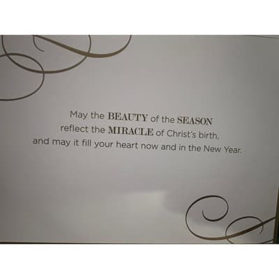 New Boxed Christmas Cards 2012 Merry Christmas Gold White - Thumbnail 2