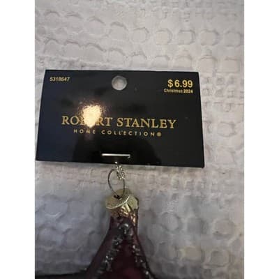 New Robert Stanley Mercury Glass Pink Star Retro Christmas Ornament - Thumbnail 4