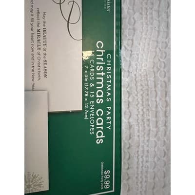 New Boxed Christmas Cards 2012 Merry Christmas Gold White - Thumbnail 5