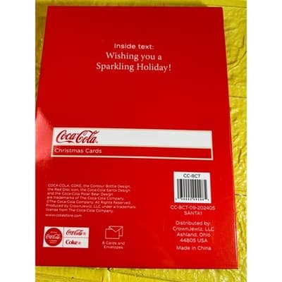 New Coca-Cola Santa Happy Holidays Christmas Cards Boxed 8 - Thumbnail 7
