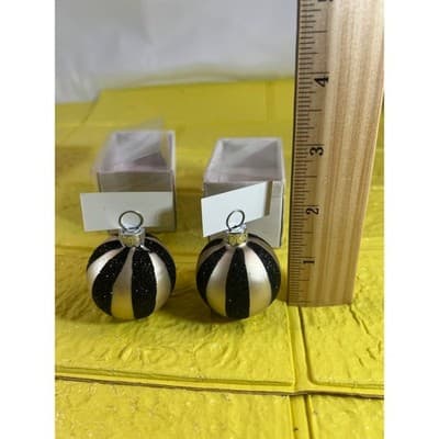 NEW Placement Card Holders Wedding Party Supplies Black and Silver IOB Set of 2 - Thumbnail 7