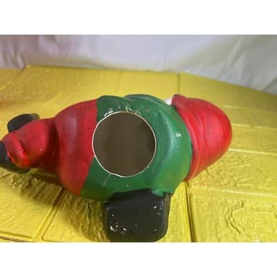 Vintage 70s Bebe Christmas Elf Sleeping Napping Ceramic Lazy - Thumbnail 9