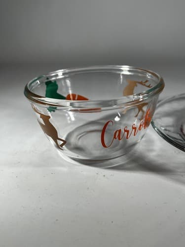 Christmas Glass Cookies For Santa Plate Carrots For Reindeer Bowl Clear Dishes - Thumbnail 4