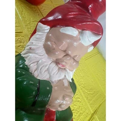 Vintage 70s Bebe Christmas Elf Sleeping Napping Ceramic Lazy - Thumbnail 13