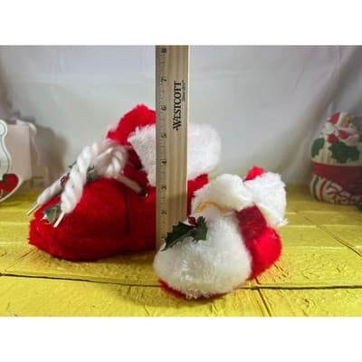 Vintage Santa Christmas Shoes Stockings RARE Large and Small - Thumbnail 4