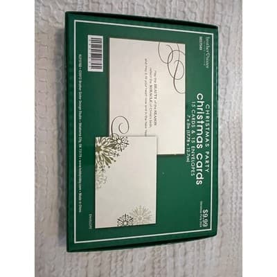 New Boxed Christmas Cards 2012 Merry Christmas Gold White - Thumbnail 4