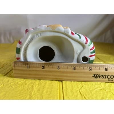 Vintage Ceramic Christmas Stocking Bear Figurine - Thumbnail 11