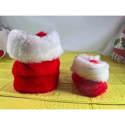 Vintage Santa Christmas Shoes Stockings RARE Large and Small - Thumbnail 11