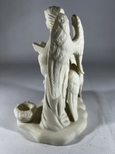 Vintage Christmas Porcelain Angels Choir Figure Singing Harp Wings Candleholder - Thumbnail 5