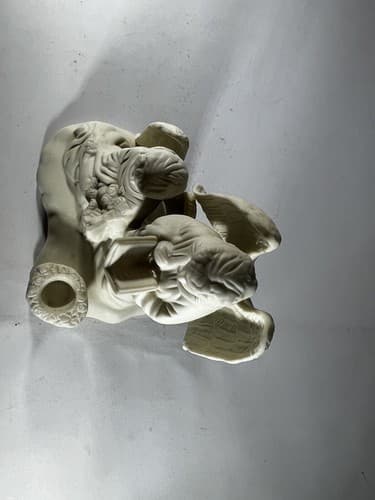 Vintage Christmas Porcelain Angels Choir Figure Singing Harp Wings Candleholder - Thumbnail 18