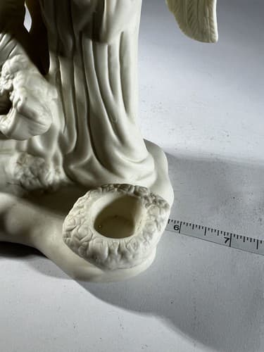 Vintage Christmas Porcelain Angels Choir Figure Singing Harp Wings Candleholder - Thumbnail 20