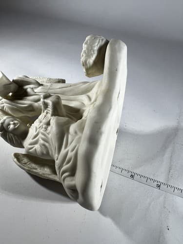 Vintage Christmas Porcelain Angels Choir Figure Singing Harp Wings Candleholder - Thumbnail 21