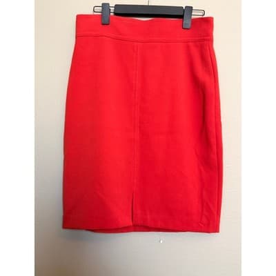 Ann Taylor Women’s Pencil Straight Front Slit Knee Length Skirt Red Size 8