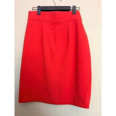 Ann Taylor Women’s Pencil Straight Front Slit Knee Length Skirt Red Size 8 - Thumbnail 10