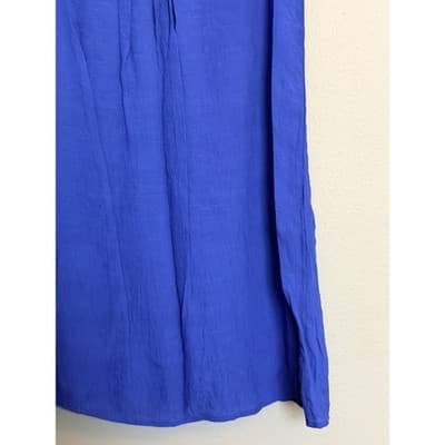 Westport Women’s Aztec Embroidered Beaded Trim Sleeveless Shift Dress Blue S - Thumbnail 4