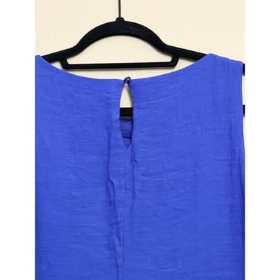 Westport Women’s Aztec Embroidered Beaded Trim Sleeveless Shift Dress Blue S - Thumbnail 10