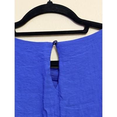 Westport Women’s Aztec Embroidered Beaded Trim Sleeveless Shift Dress Blue S - Thumbnail 11
