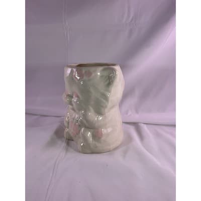 Vintage MCM Kitten Cat Ceramic Vase Planter Baby Floral Arrangement 7" White - Thumbnail 2