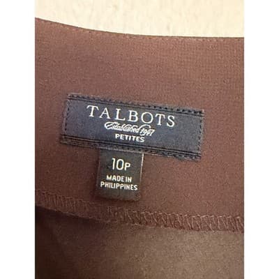 Talbots Women’s Lightweight Spaghetti Strap Slip Dress Brown Size 12P - Thumbnail 4