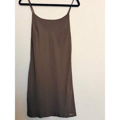 Talbots Women’s Lightweight Spaghetti Strap Slip Dress Brown Size 12P - Thumbnail 7