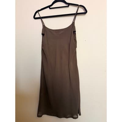 Talbots Women’s Lightweight Spaghetti Strap Slip Dress Brown Size 12P - Thumbnail 8