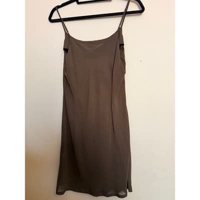 Talbots Women’s Lightweight Spaghetti Strap Slip Dress Brown Size 12P - Thumbnail 9