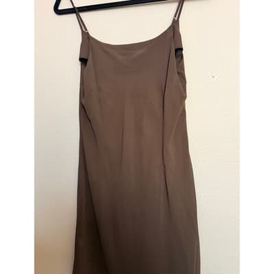 Talbots Women’s Lightweight Spaghetti Strap Slip Dress Brown Size 12P - Thumbnail 12
