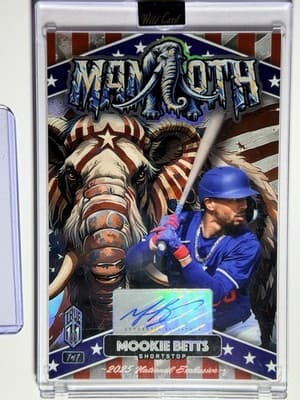 2025 Mookie Betts Autograph Mammouth Jumbo Baseball Card 1/1 Exclusive Grade 9 - Thumbnail 3