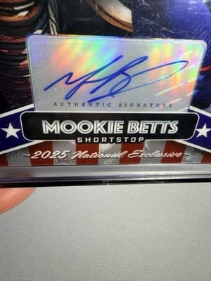 2025 Mookie Betts Autograph Mammouth Jumbo Baseball Card 1/1 Exclusive Grade 9 - Thumbnail 6