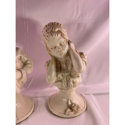 RARE J. Kendrick 1971 Music Statues Pair Universal Statuary Corp Signed Vintage - Thumbnail 4